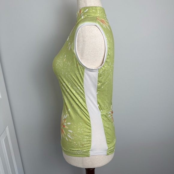 Terry Biking or Cycling Workout Green Sleeveless Top - Picture 7 of 8